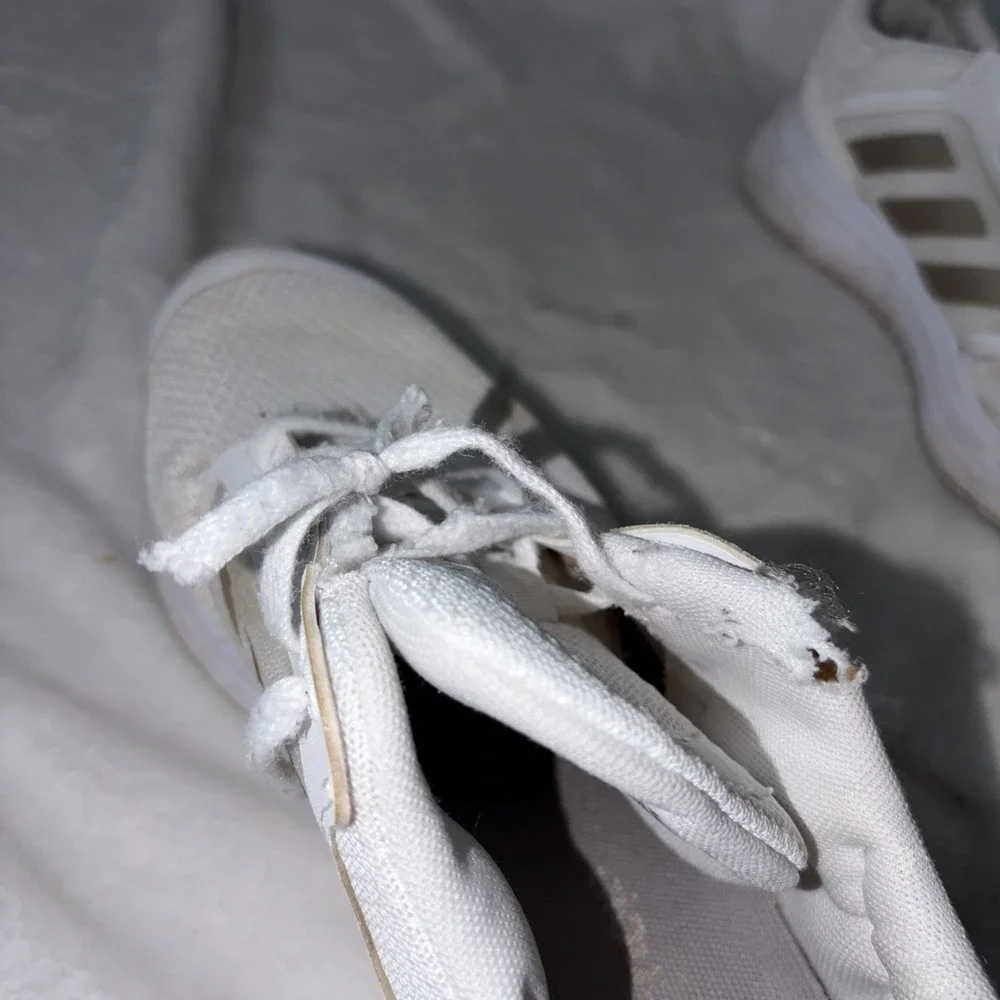 Adidas Galaxy‎ 5 White Champagne Metallic Women's Running Shoes Size 8 Cloudfoam